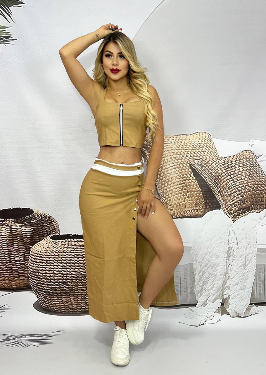 Conjunto falda y blusa 2132
