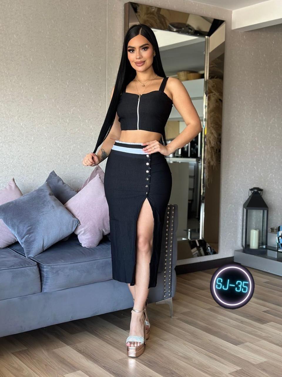 Conjunto falda y blusa 2132