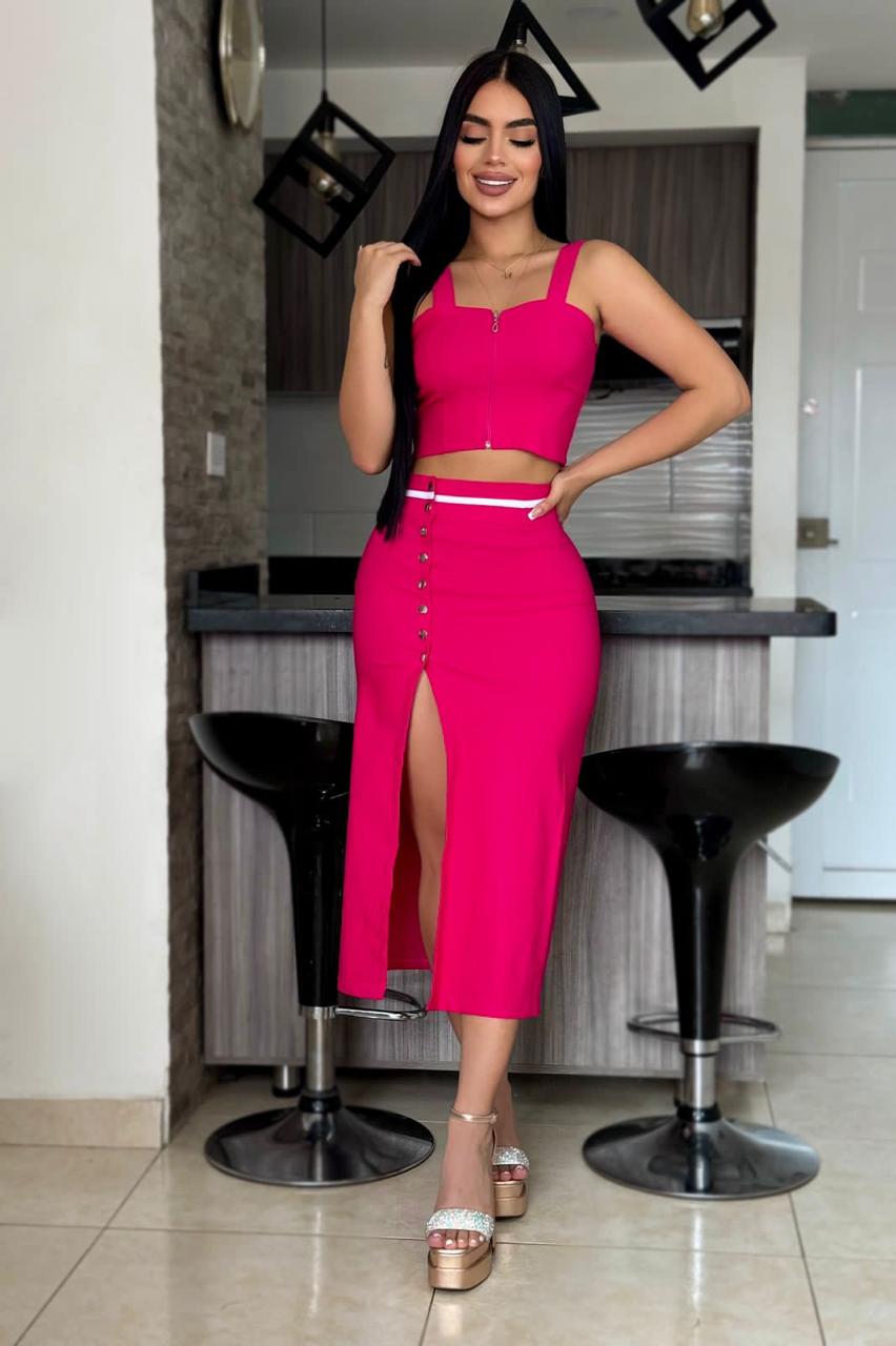 Conjunto falda y blusa 2132