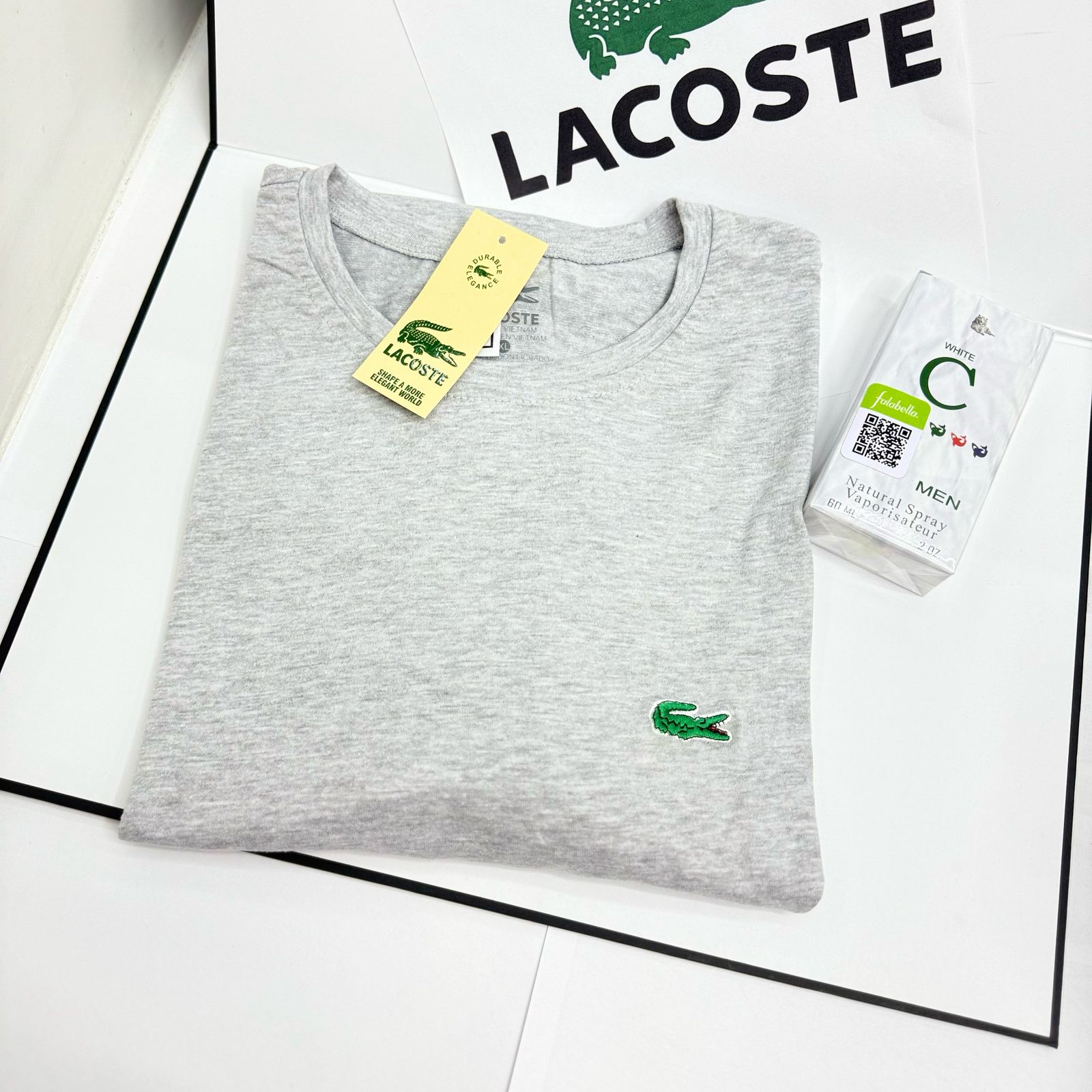 COMBO CAMISETA LACOSTE X 2 + PERFUME