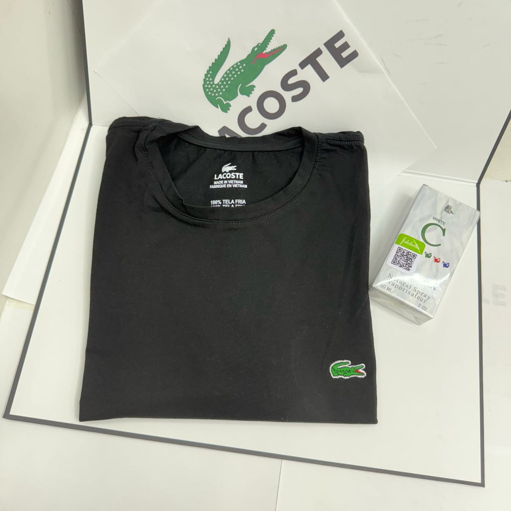 COMBO CAMISETA LACOSTE X 2 + PERFUME