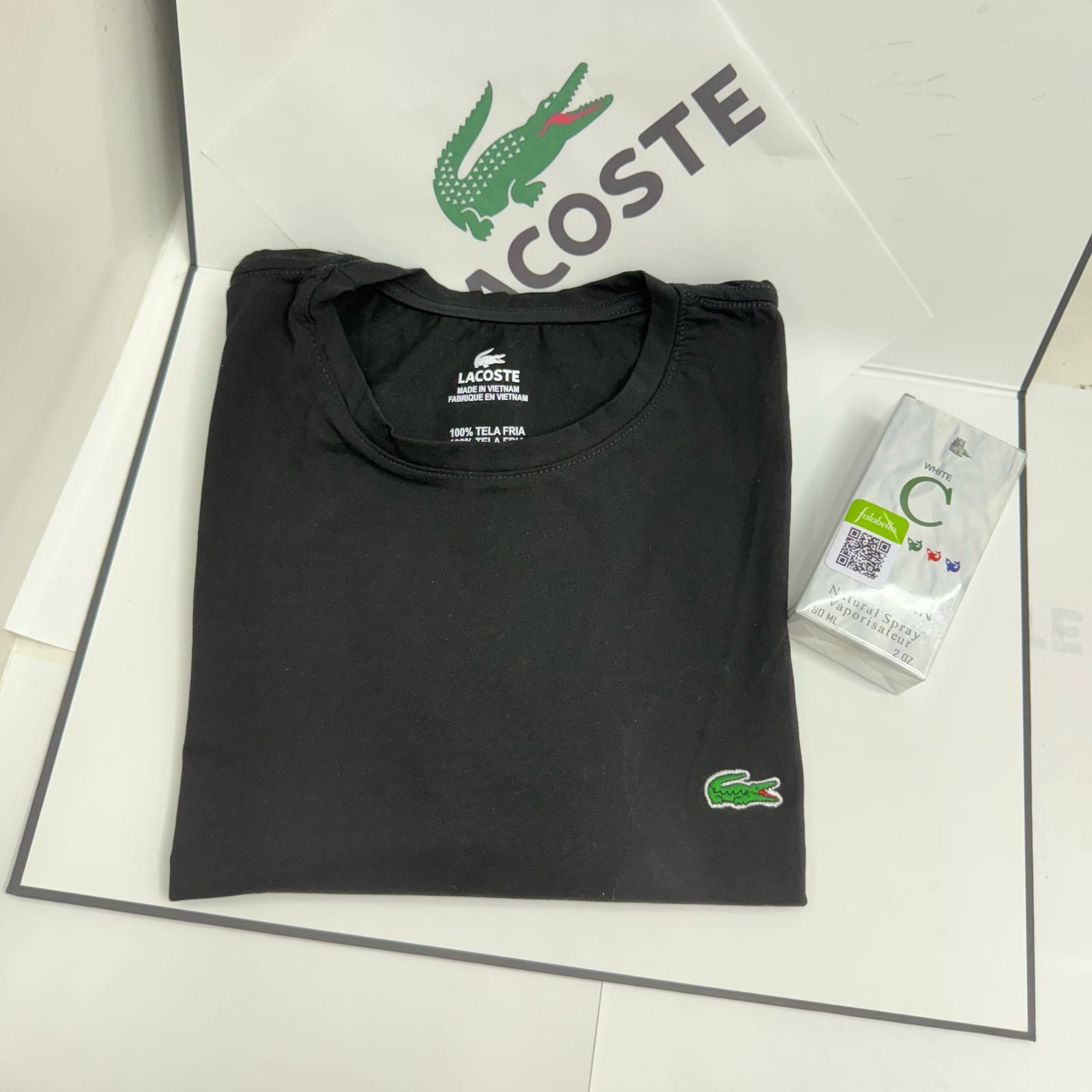COMBO CAMISETA LACOSTE X 2 + PERFUME