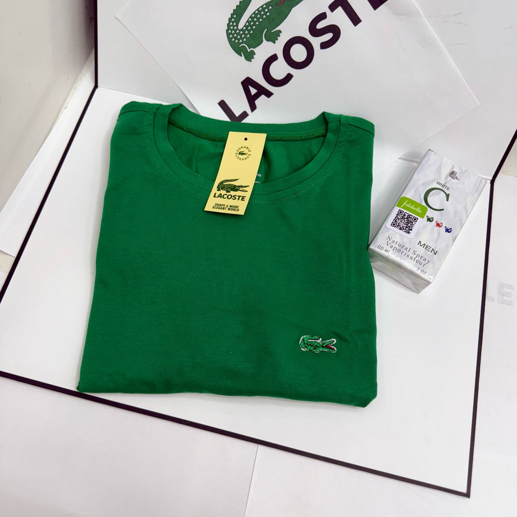 COMBO CAMISETA LACOSTE X 2 + PERFUME