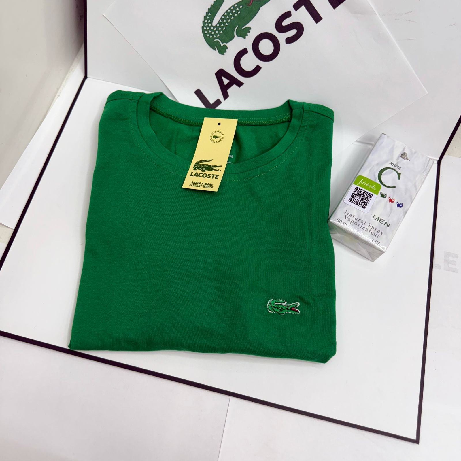 COMBO CAMISETA LACOSTE X 2 + PERFUME