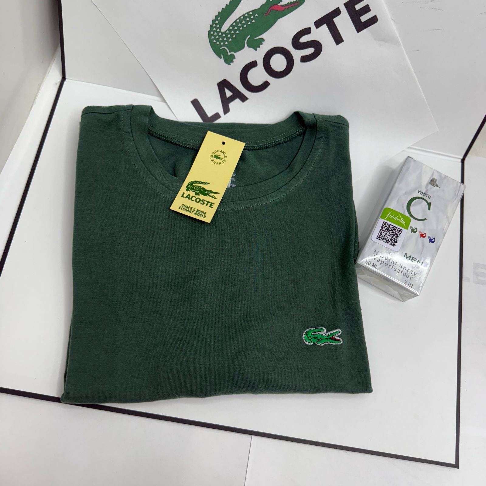 COMBO CAMISETA LACOSTE X 2 + PERFUME