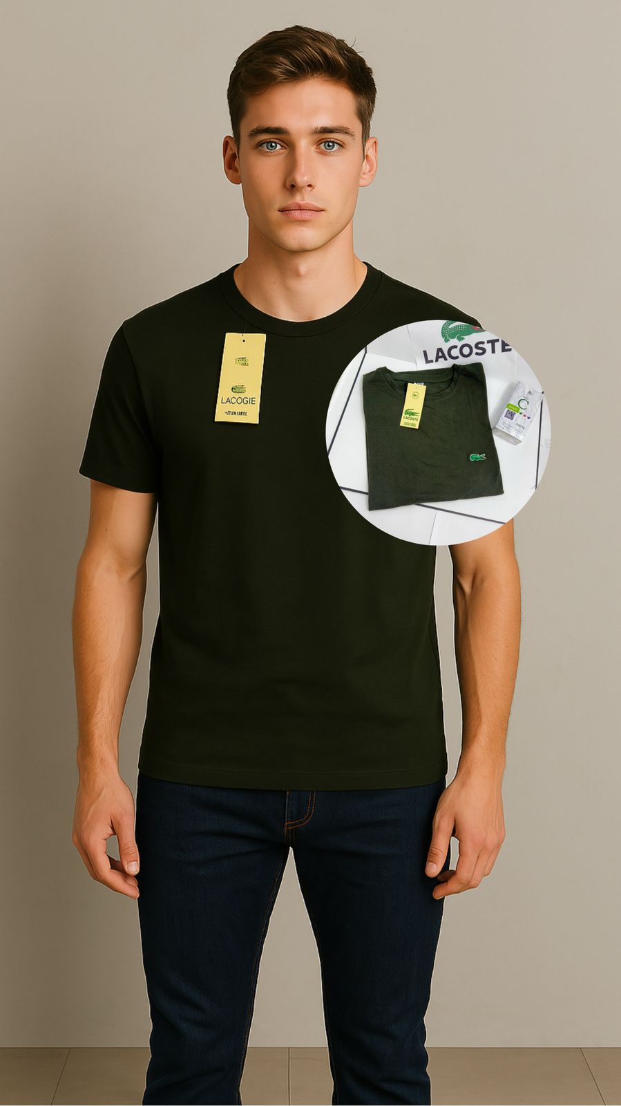 COMBO CAMISETA LACOSTE X 2 + PERFUME