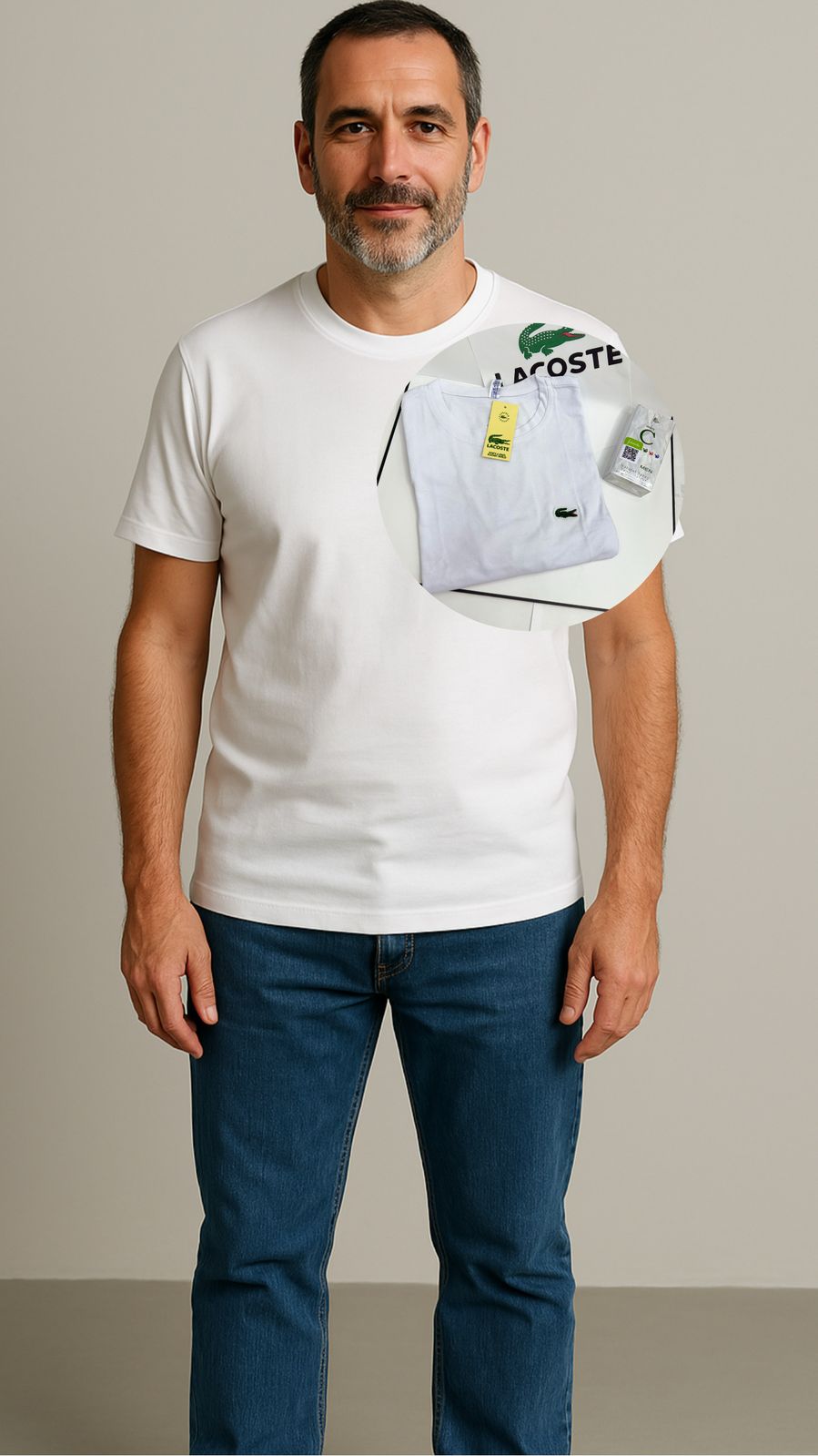 COMBO CAMISETA LACOSTE X 2 + PERFUME