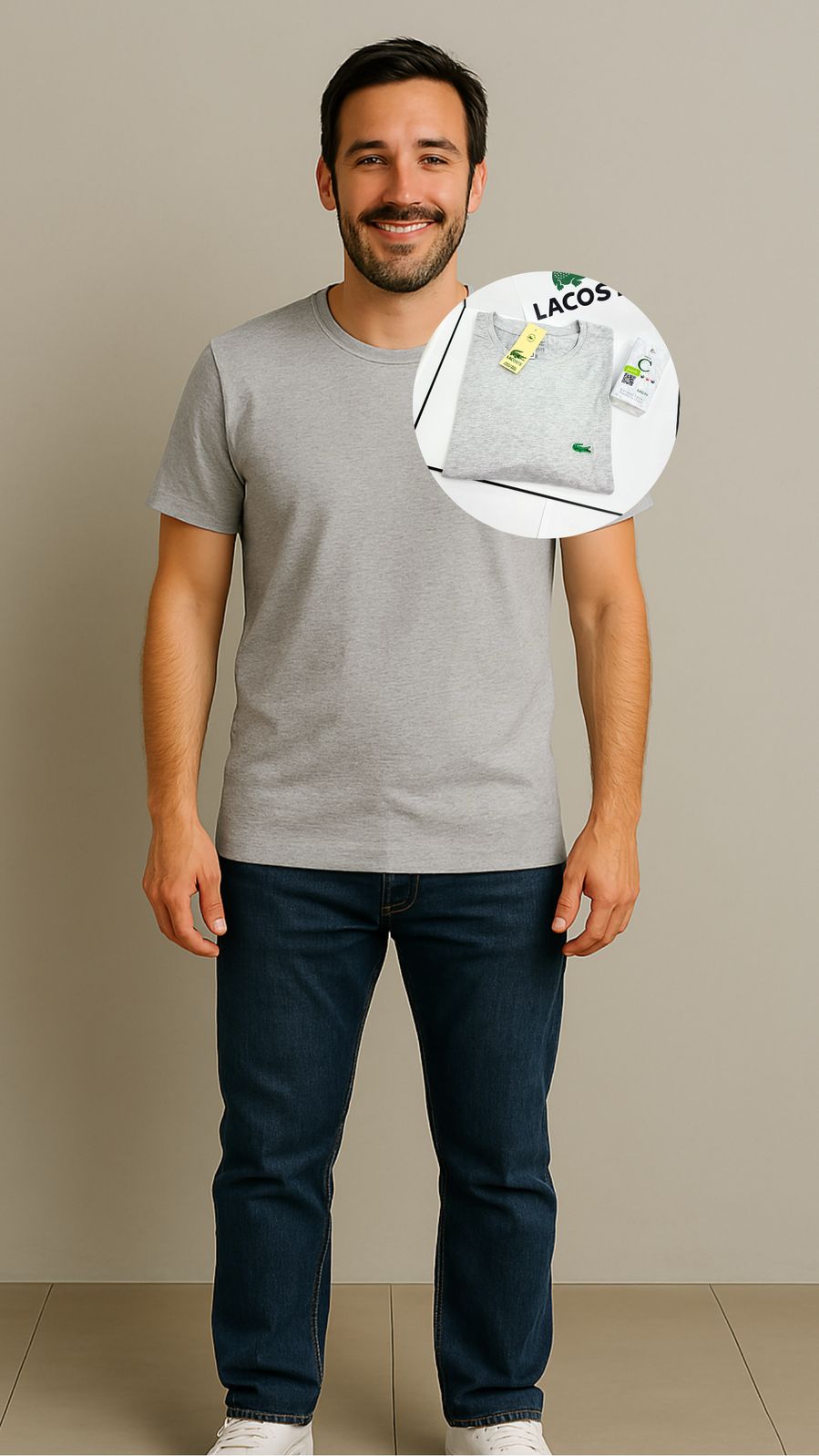 COMBO CAMISETA LACOSTE X 2 + PERFUME